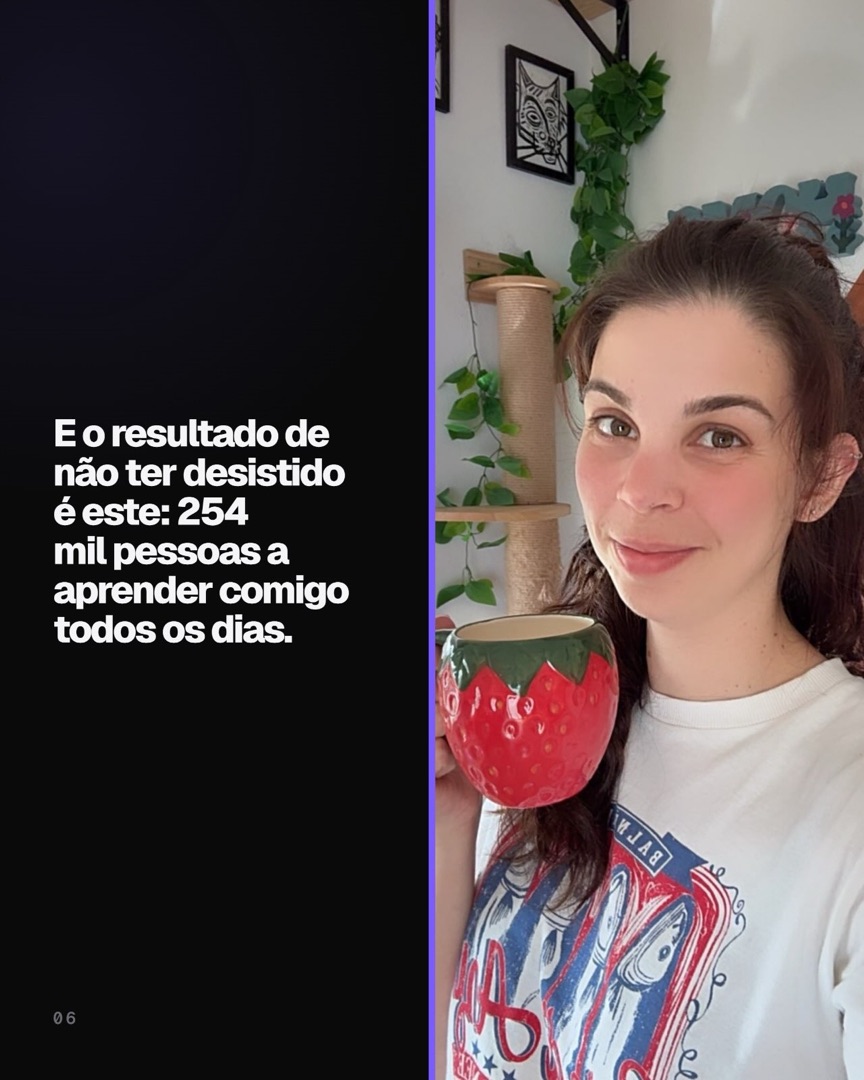 Slide 6: o resultado de não ter desistido